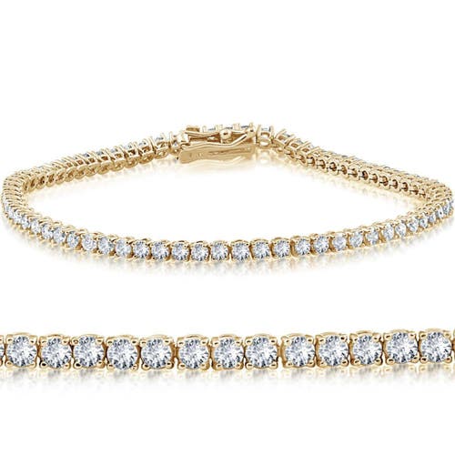 Bliss Diamond 5ct Diamond Tennis Bracelet 14k Gold Lab Grown 7" In 14k Yellow Gold