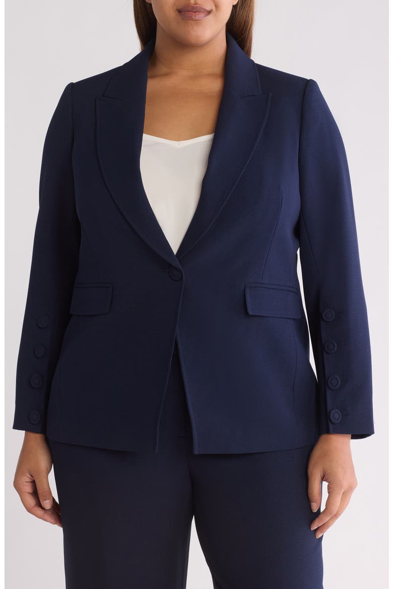 One-Button Blazer, Alternate, color, DEEP NAVY