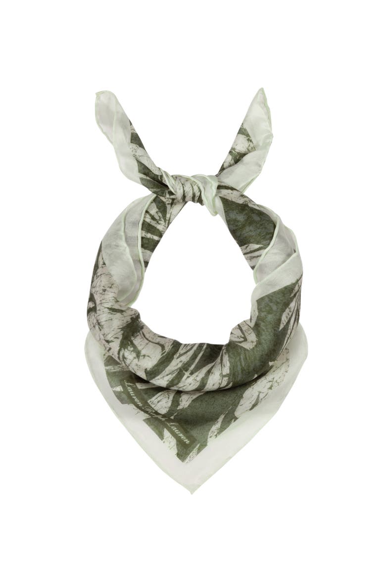Palm Leaves Square, Alternate, color, Olive