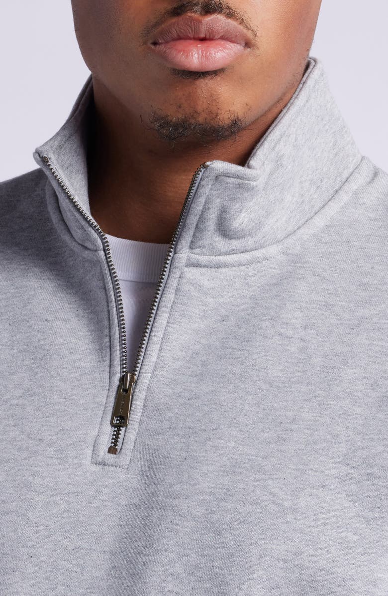 Carhartt Work In Progress Chase Quarter Zip Pullover, Alternate, color, Grey Heather / Gold