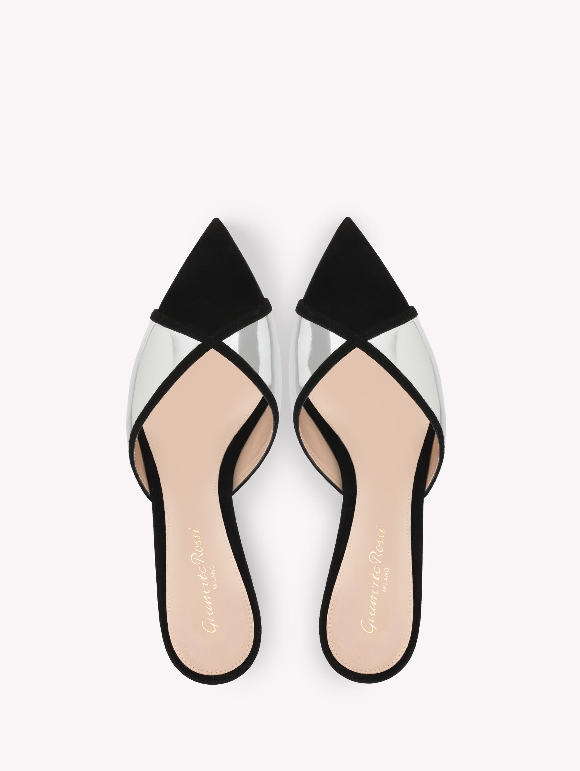Confetti Mule, Alternate, color, Black Calf Leather
