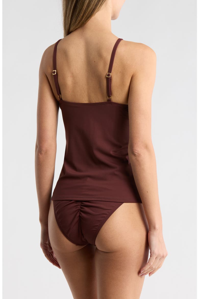 Keyhole Underwire Tankini Top, Alternate, color, JAVA