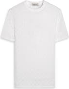 Bugatchi Crewneck Jacquard Checkerboard T-Shirt