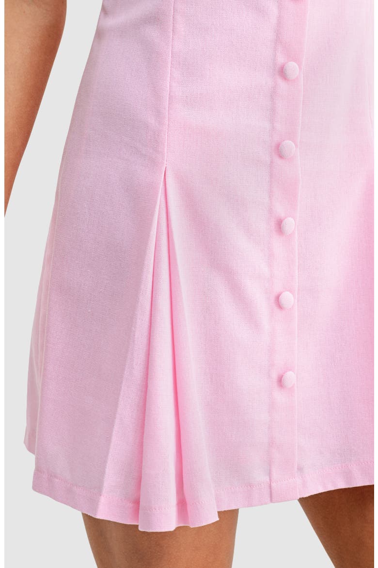 Pleated Minidress, Alternate, color, ICY PINK