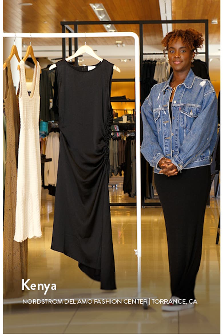 Finch Ruched Satin Midi Dress video