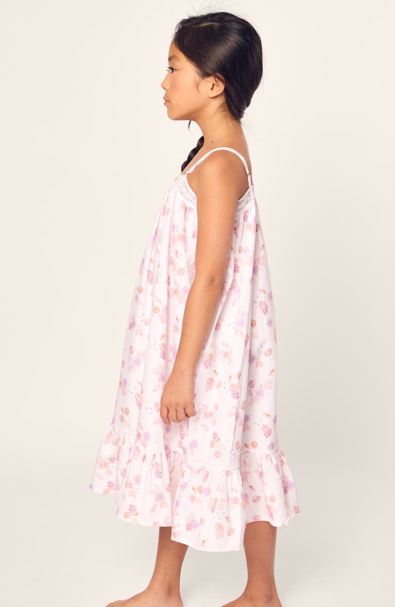 Petite Plume Kids' Lily Seashell Print Nightgown, Alternate, color,