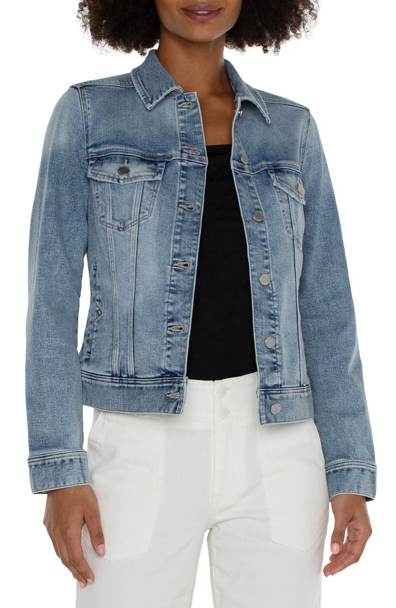Liverpool Los Angeles Classic Denim Jacket, Main, color,