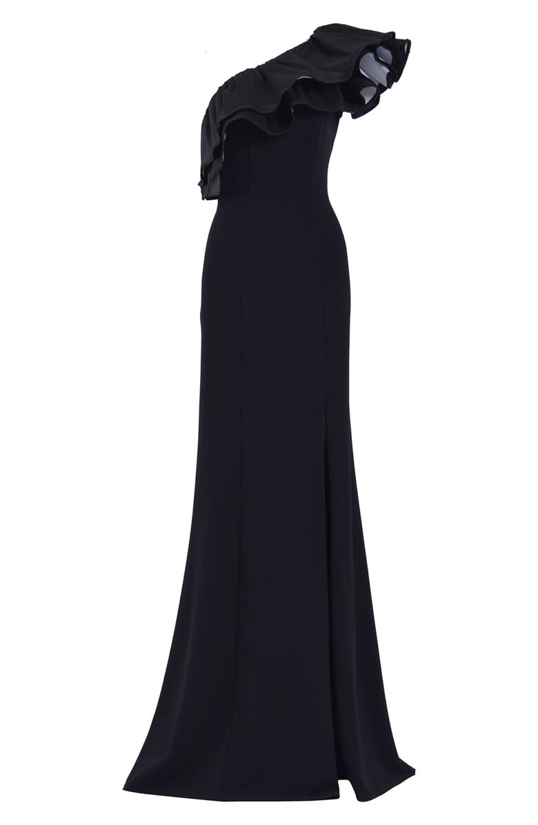 Tadashi Shoji One-Shoulder Ruffle Detail Gown, Alternate, color,