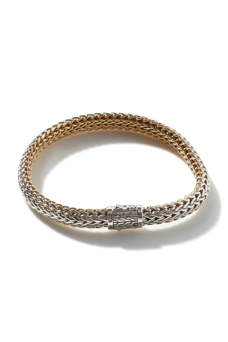 'Classic Chain' Small Reversible Bracelet, Alternate, color, GOLD/SILVER