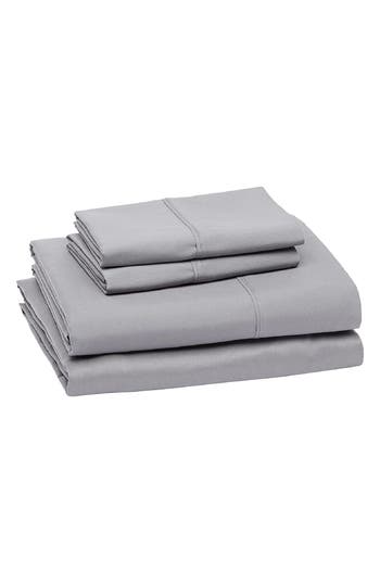 J&v Textiles J And V Textiles 1000 Thread Count Luxe Egyptian Cotton Sheet Set In Gray