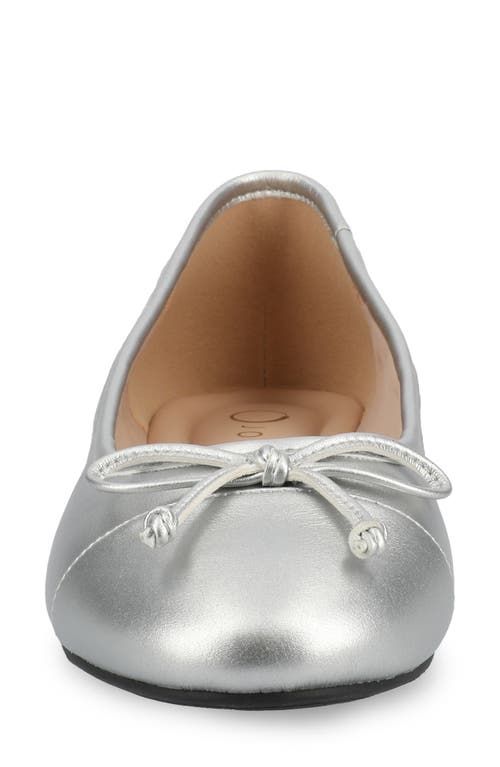 Shop Journee Collection Kaiah Ballet Flat In Silver