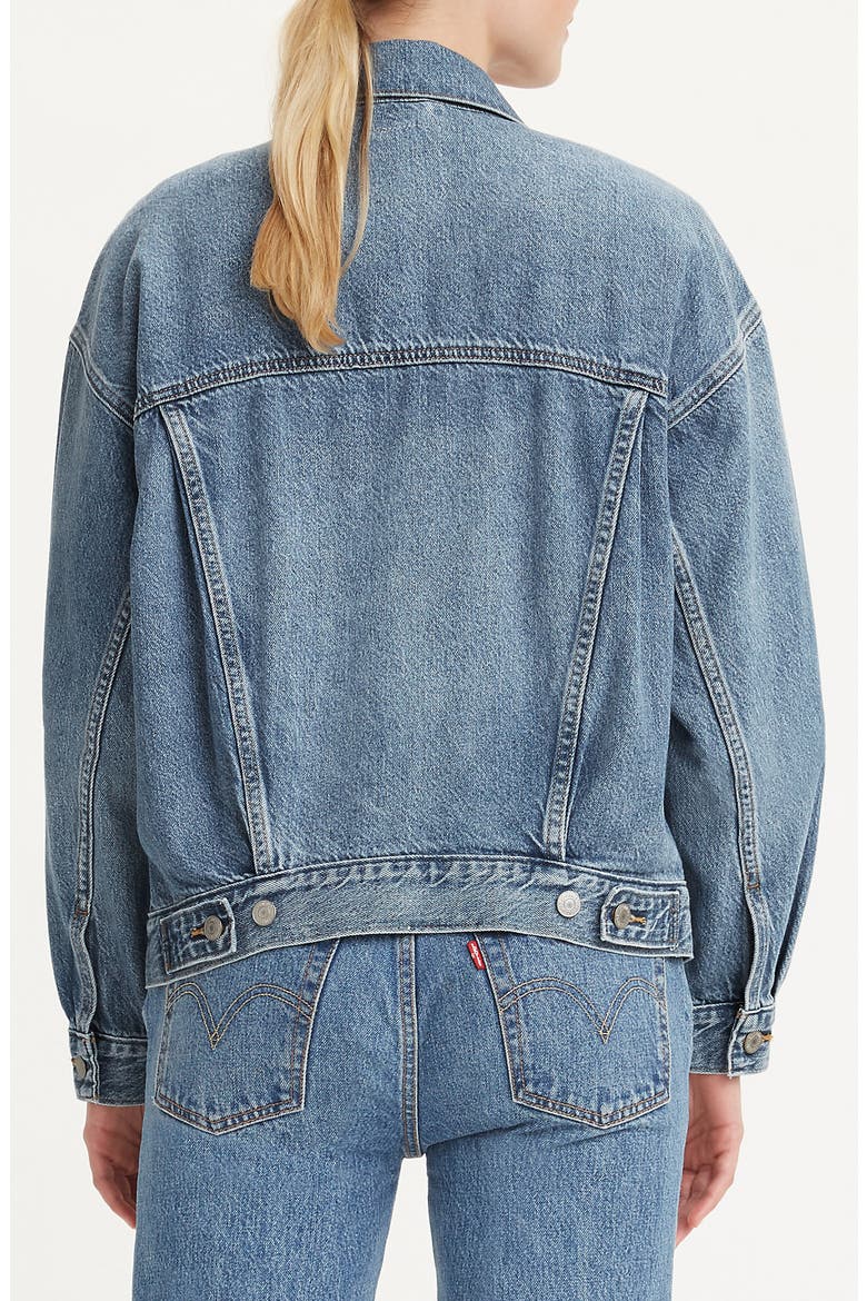 90s Denim Trucker Jacket, Alternate, color, TURNING HEADS