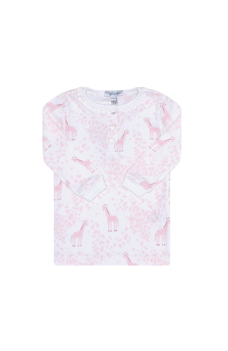 Nellapima Pink Giraffe Print Pajama - Baby, Alternate, color, Pink