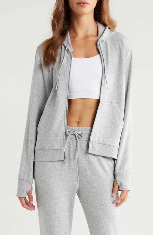 Free Fly Lightweight Fleece Zip-up Hoodie In Gray
