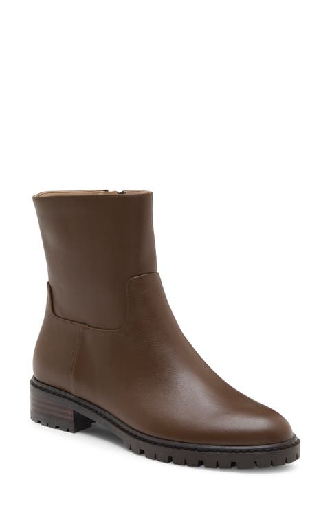 City Zip Leather Bootie