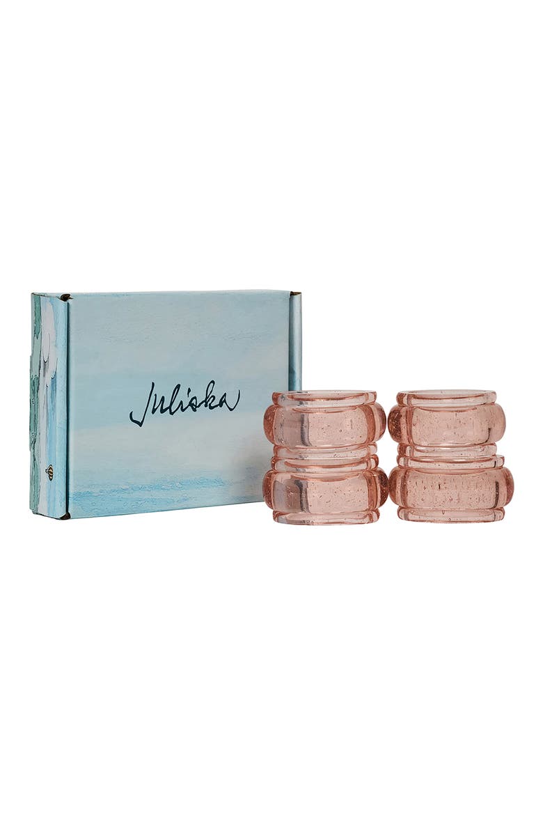 Provence Set of 4 Napkin Rings, Alternate, color, BLUSH