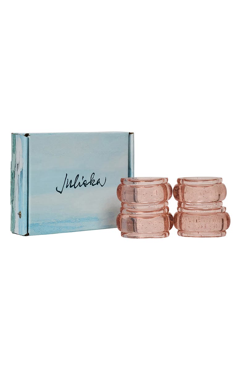 Juliska Provence Set of 4 Napkin Rings, Alternate, color, Blush