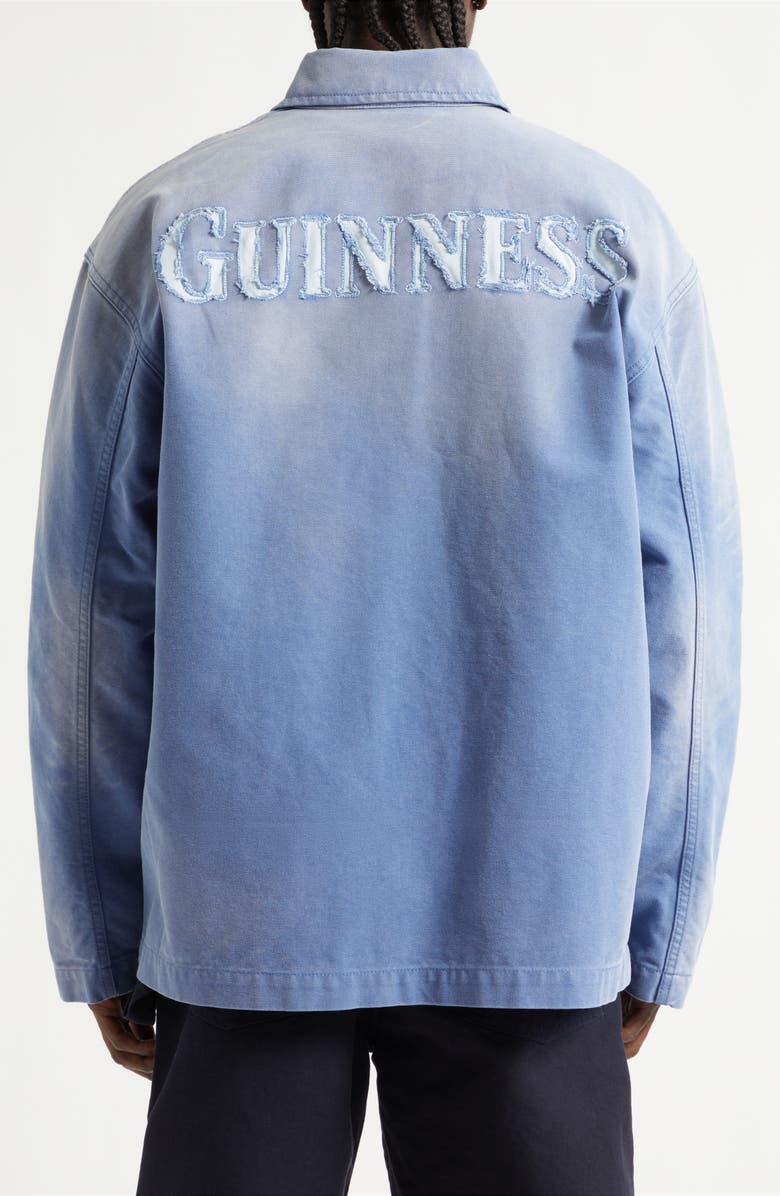JW Anderson x Guinness Cotton Canvas Chore Jacket, Alternate, color, Cornflower Blue