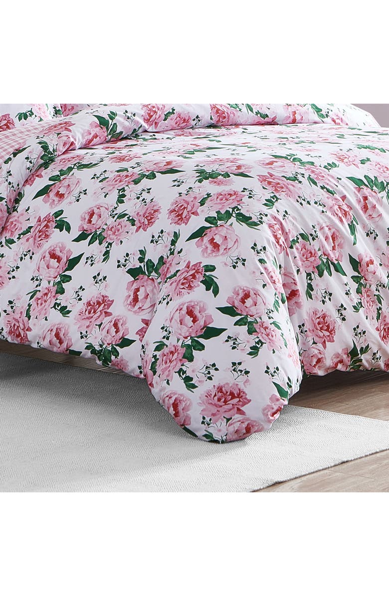 Betsey Johnson Blooming Roses Duvet Cover & Sham Set, Alternate, color, Light Pastel Pink