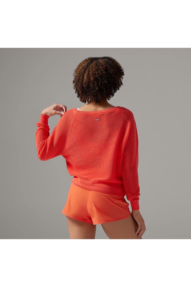 West Coast Sweater, Alternate, color, HOT CORAL