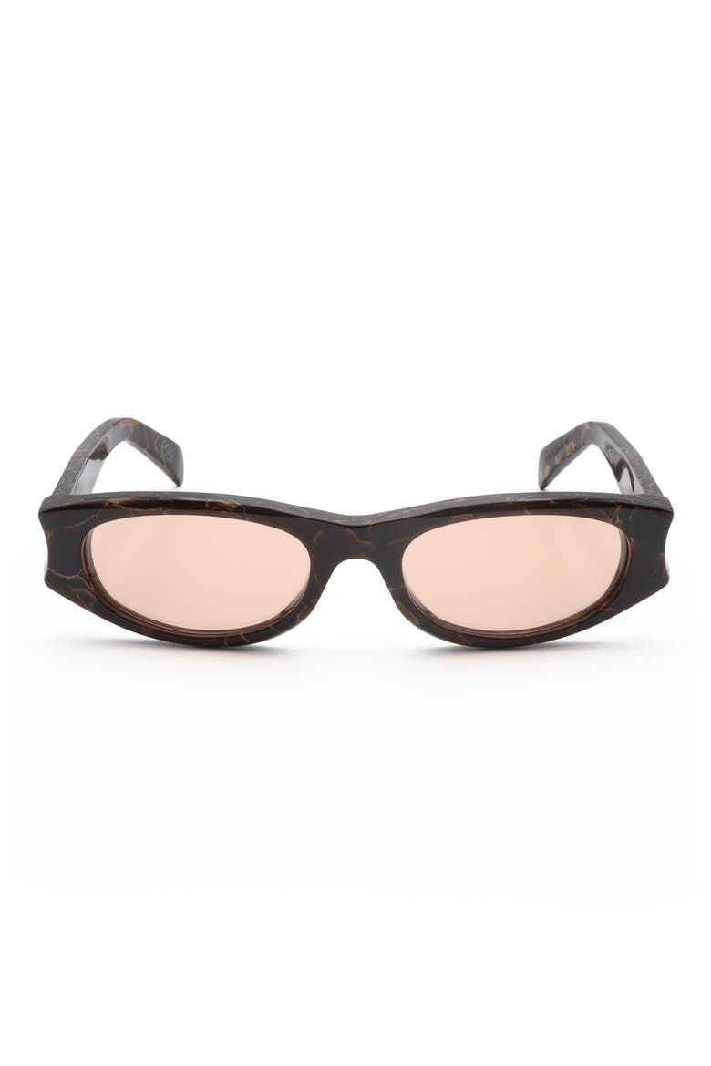 54mm Square Sunglasses, Main, color, BROWN/ BROWN