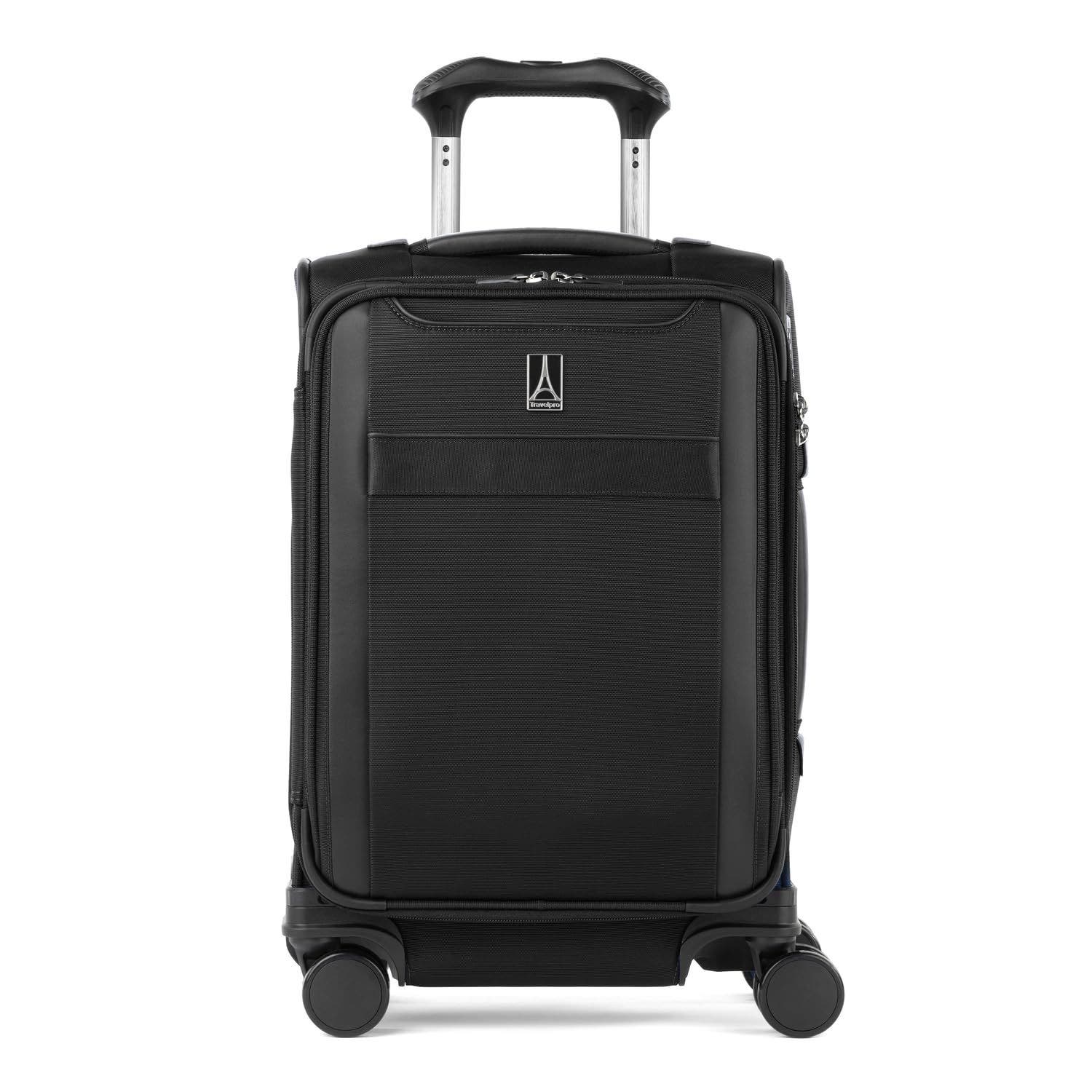TRAVELPRO Versapack + Lightweight Softside Expandable 20" Compact Carry On Spinner Luggage, Main, color, Black