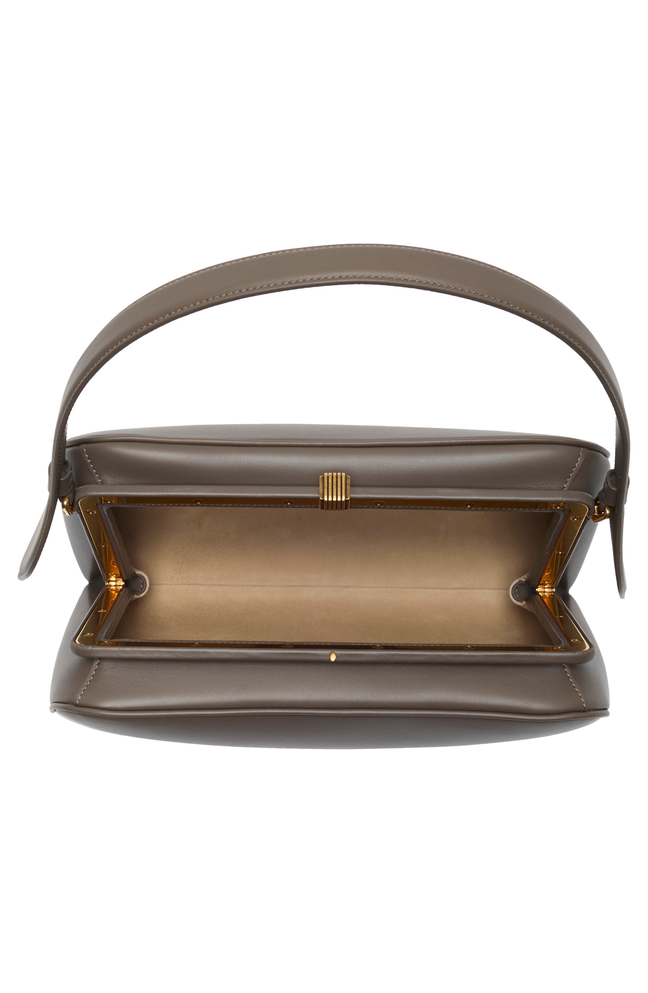 Cate Leather Top Handle Bag, Alternate, color, ELEPHANT
