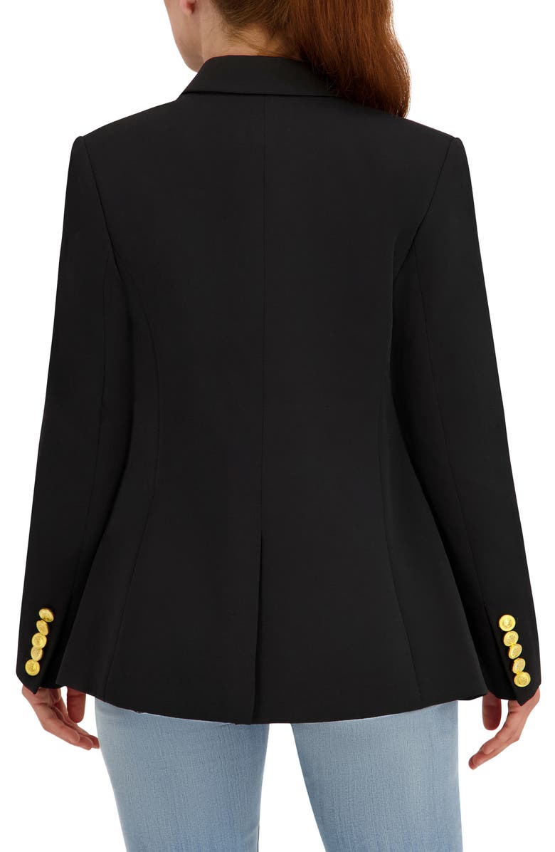 Ookie & Lala Double Breasted Blazer, Alternate, color, Black/ Gold