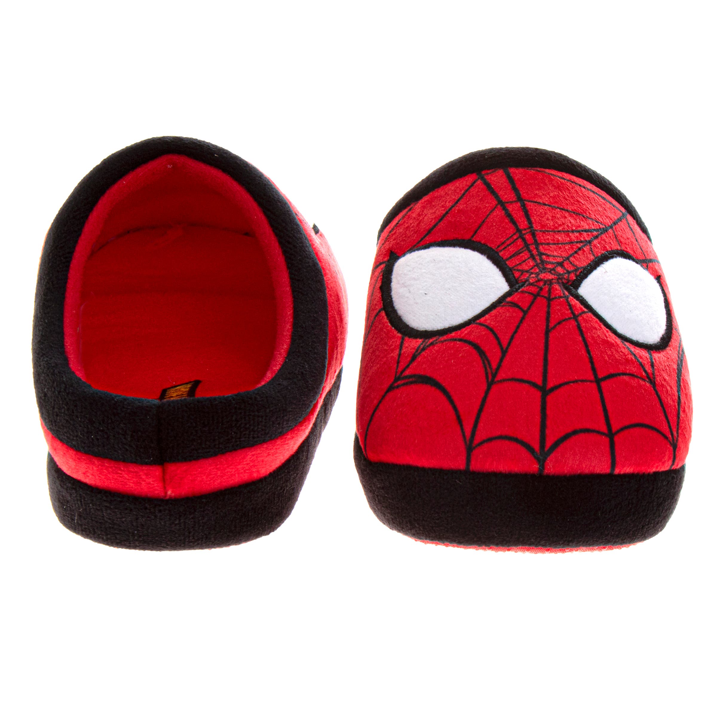 Spider-Man Marvel Spiderman Slippers - Cozy, Plush, and Fun House Shoes, Alternate, color, Red
