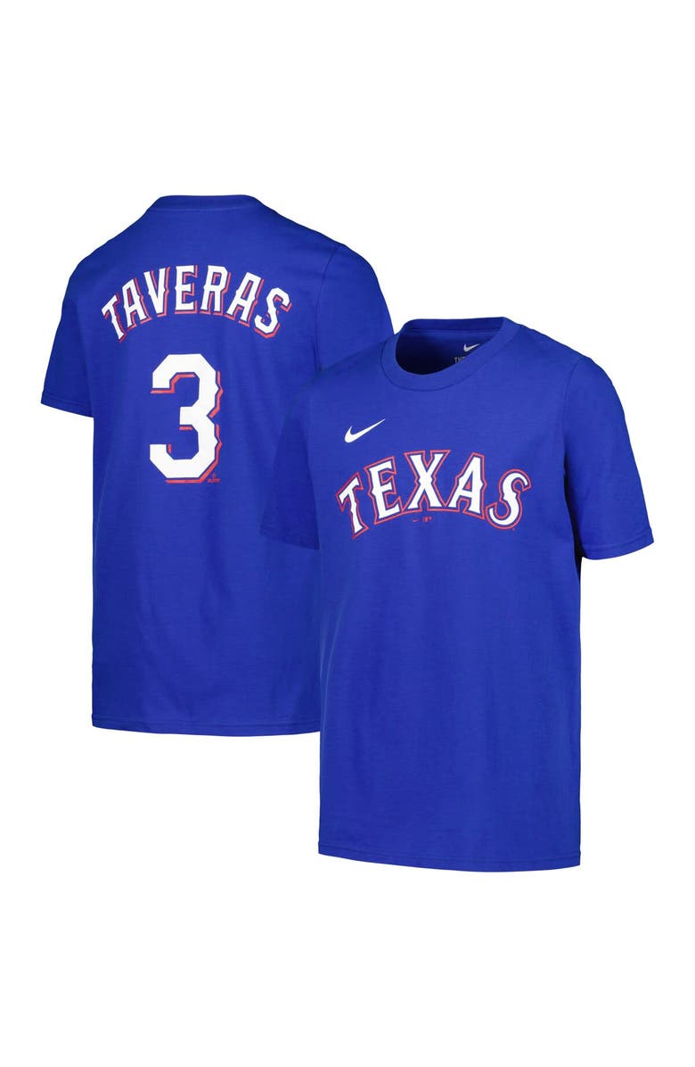 Nike Youth Nike Leody Taveras Royal Texas Rangers Name & Number T-Shirt, Alternate, color, Royal