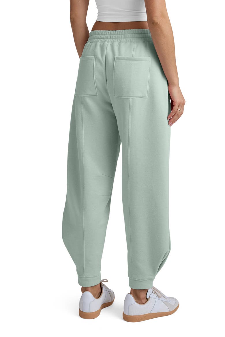 LuxeFleece Barrel Leg Sweatpants, Alternate, color, PALE BLUE
