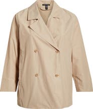 Eileen Fisher Organic Cotton Blend Crop Trench Coat