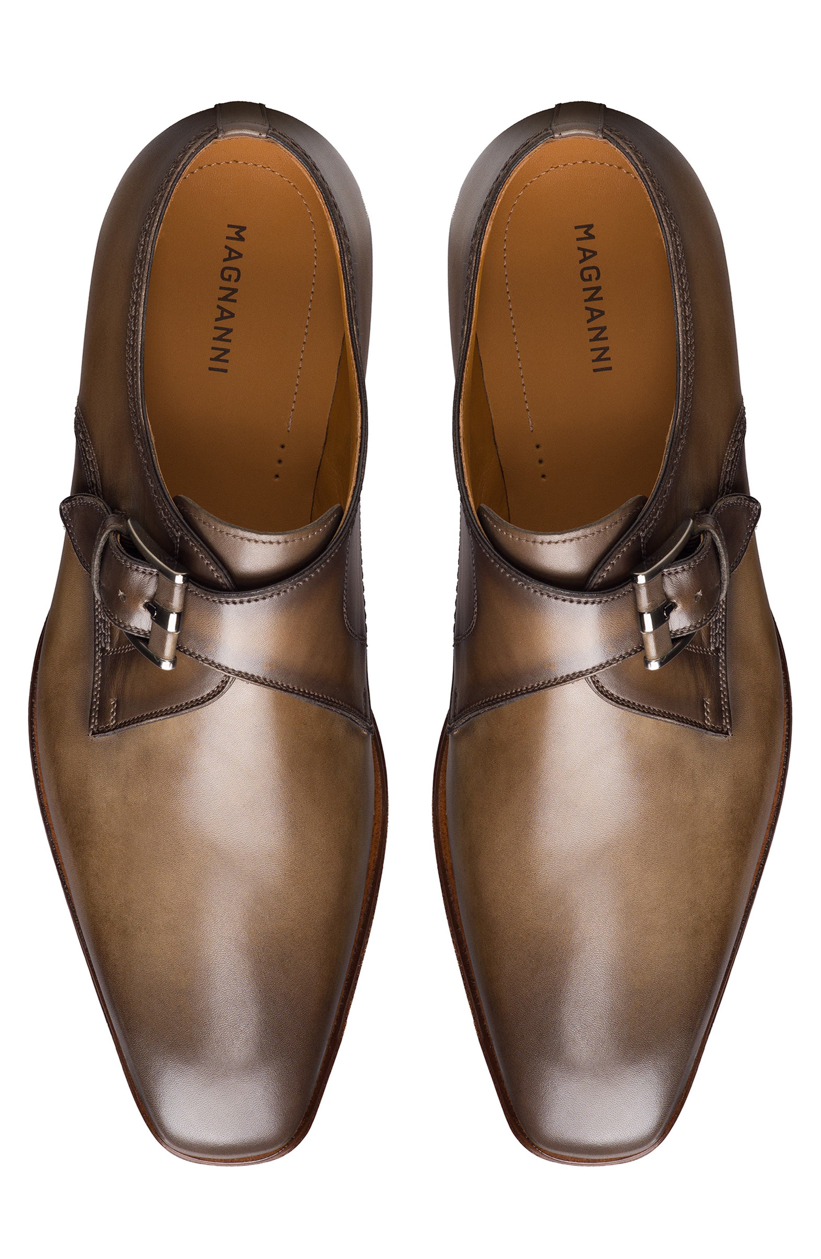 Marco Leather Single Monk Strap Shoe, Alternate, color, TIERRA