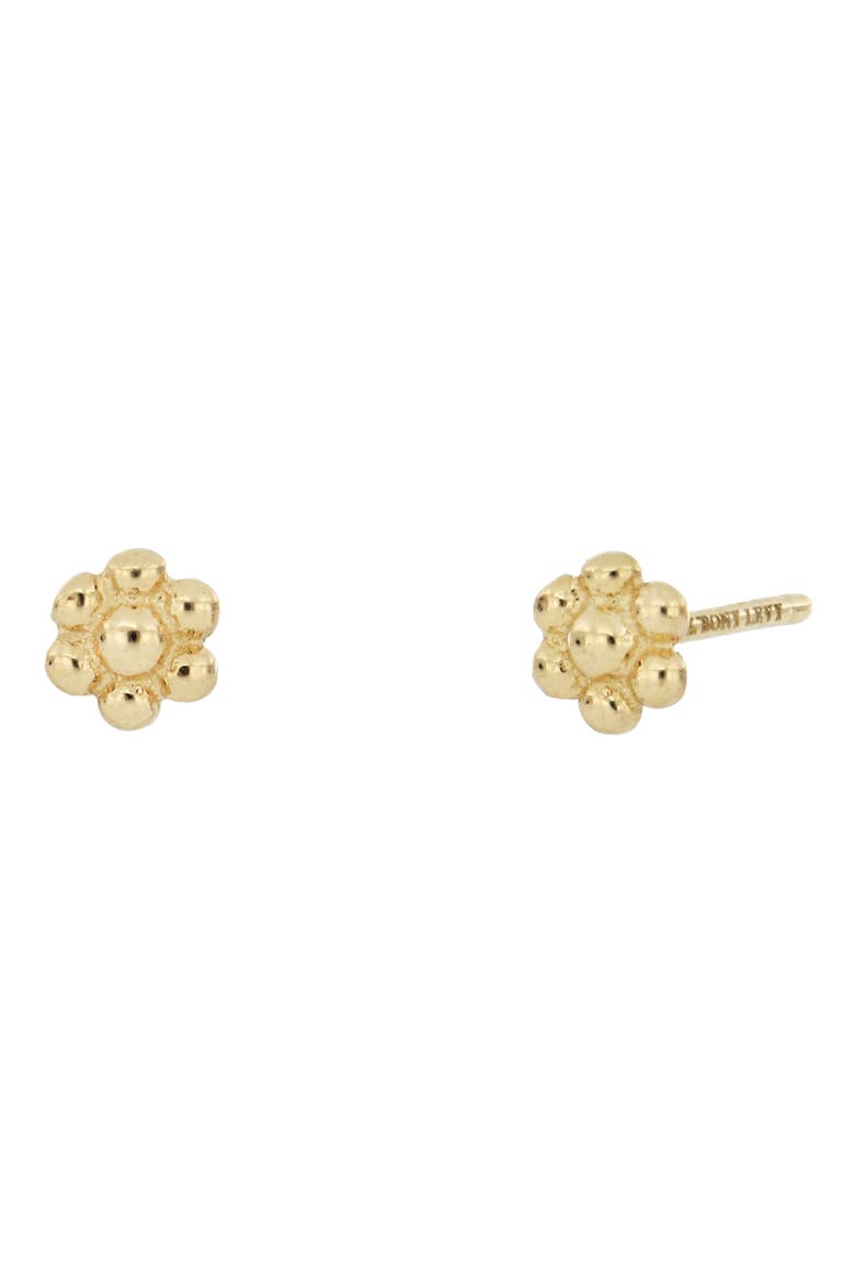 14K Yellow Gold Flower Stud Earrings, Main, color, 14KYG