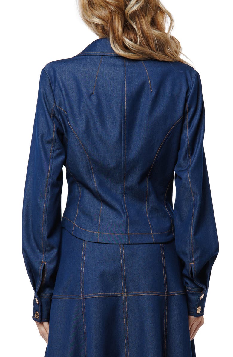 CIEBON Kaylee Princess Seam Denim Button-Up Shirt, Alternate, color, Navy