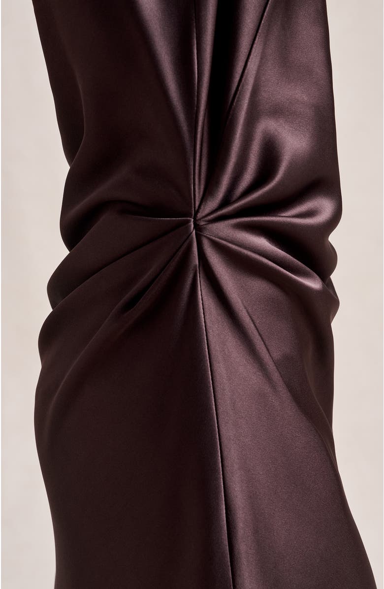 La Ligne Satin Moira Dress, Alternate, color, Chocolate