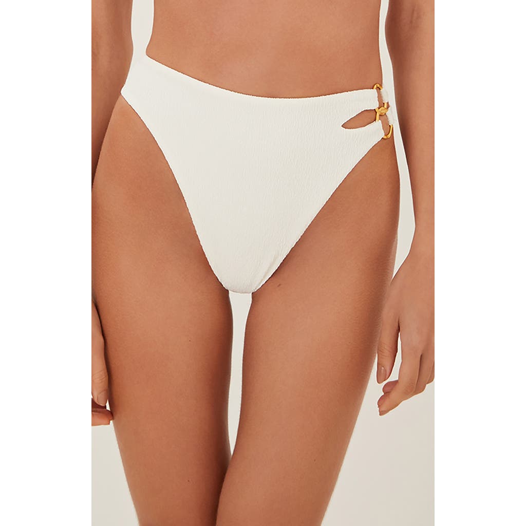 Vix Swimwear Firenze Jolie High Waist Bikini Bottoms In White