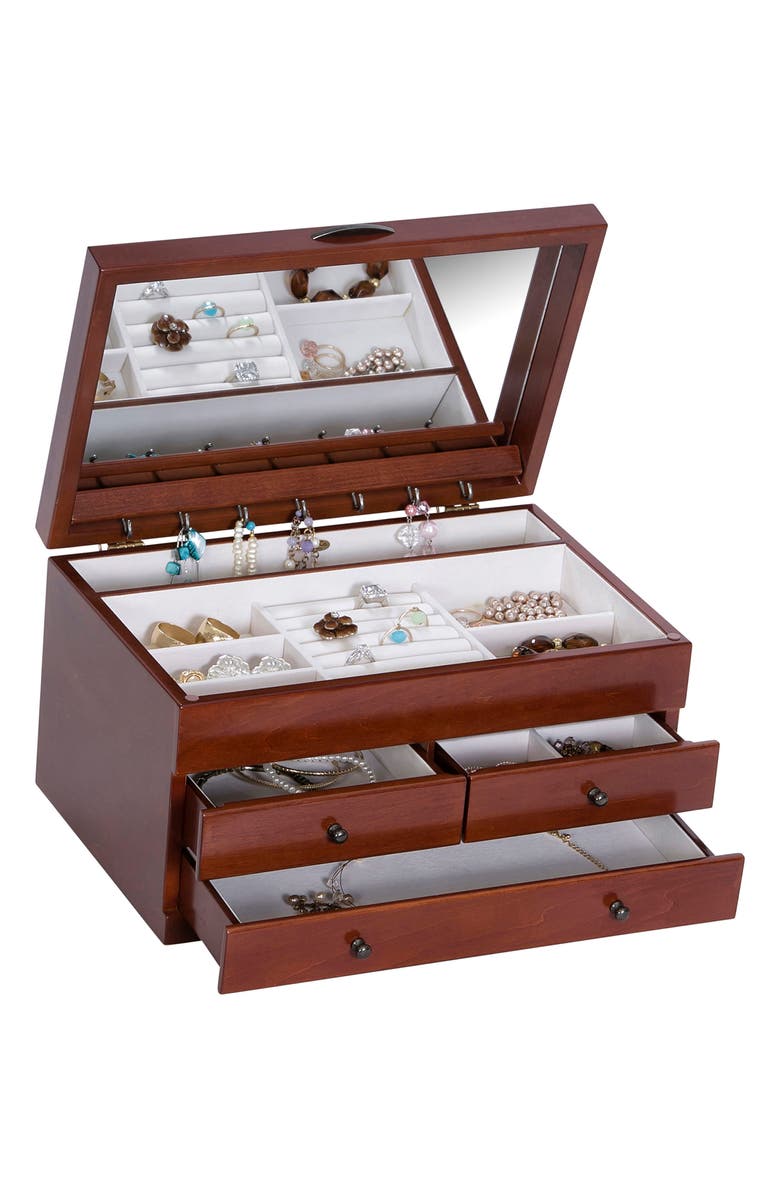 Mele and Co Mele & Co. Fairhaven Wooden Jewelry Box, Alternate, color,