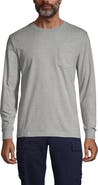 Lands' End Super-T Long Sleeve T-Shirt with Pocket