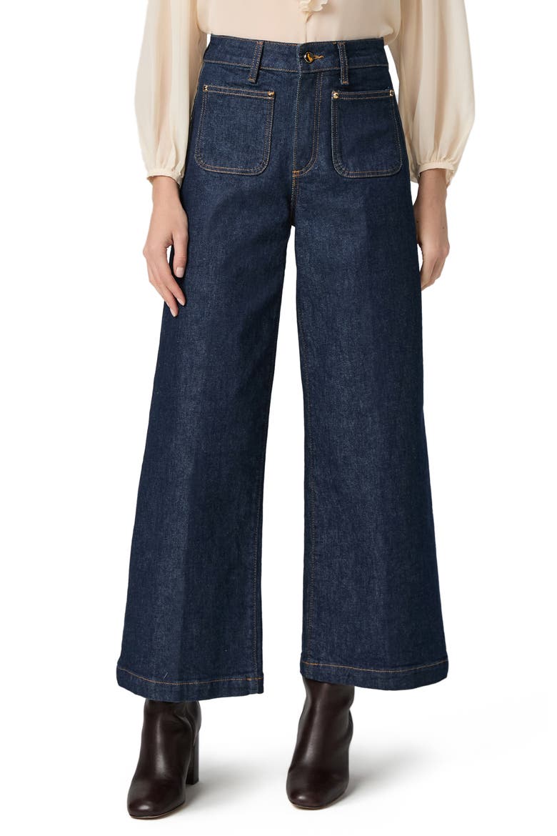 Harper Patch Pocket Ankle Wide Leg Jeans, Main, color, AMORA