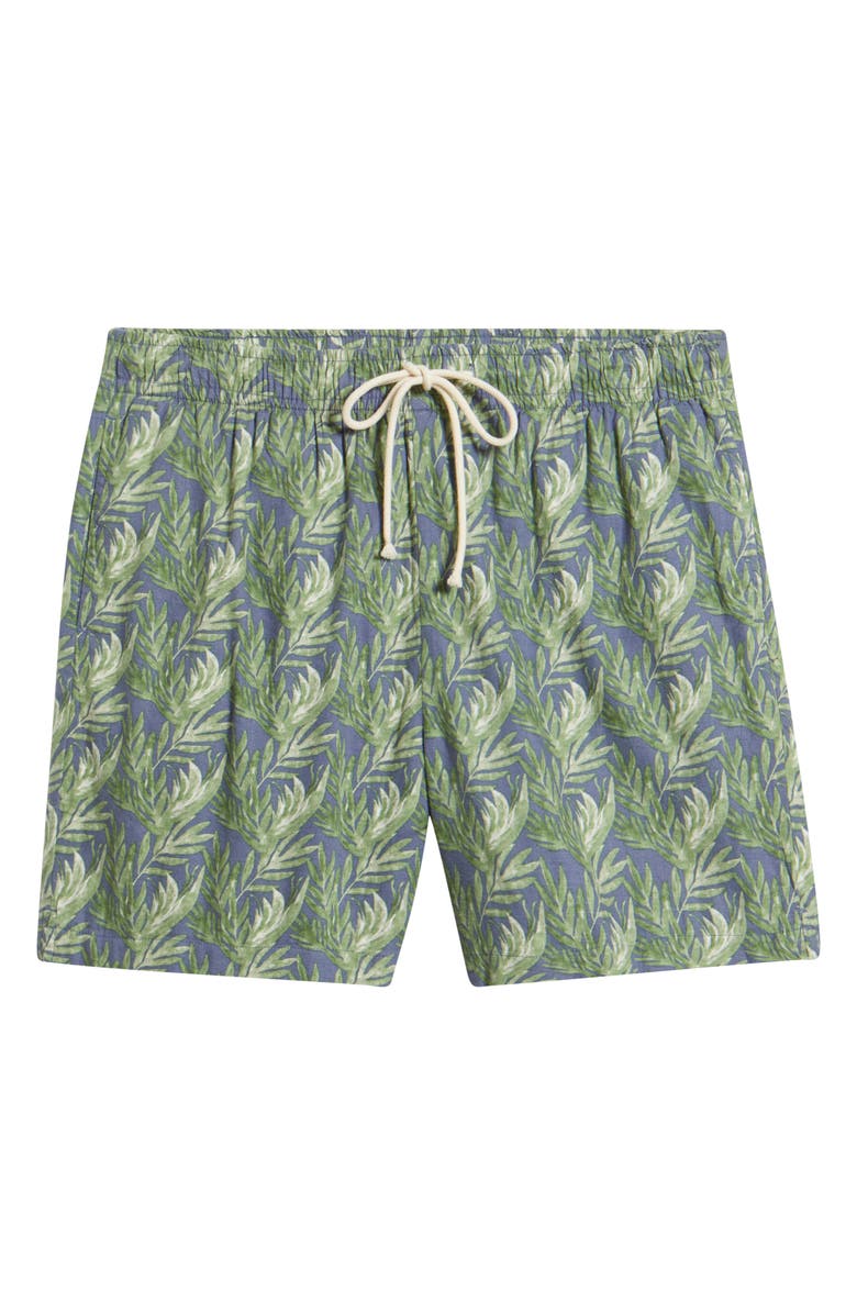 Rails Aries Seaweed Print Linen Blend Drawstring Shorts, Alternate, color, 