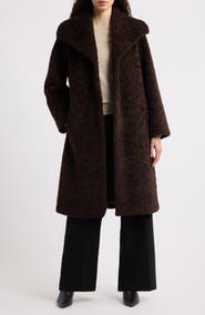 Vince Faux Fur Shawl Collar Coat