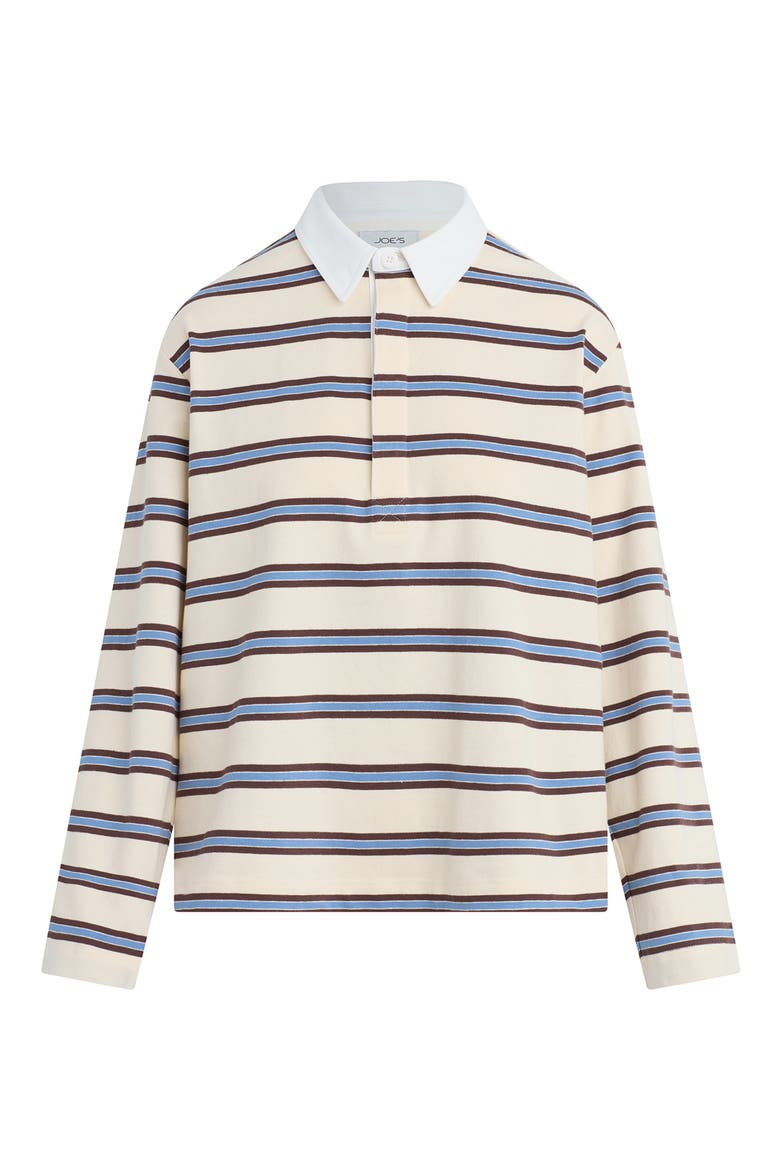 The Dylan Oversize Rugby Shirt, Alternate, color, ECRU AZURE MULTI S