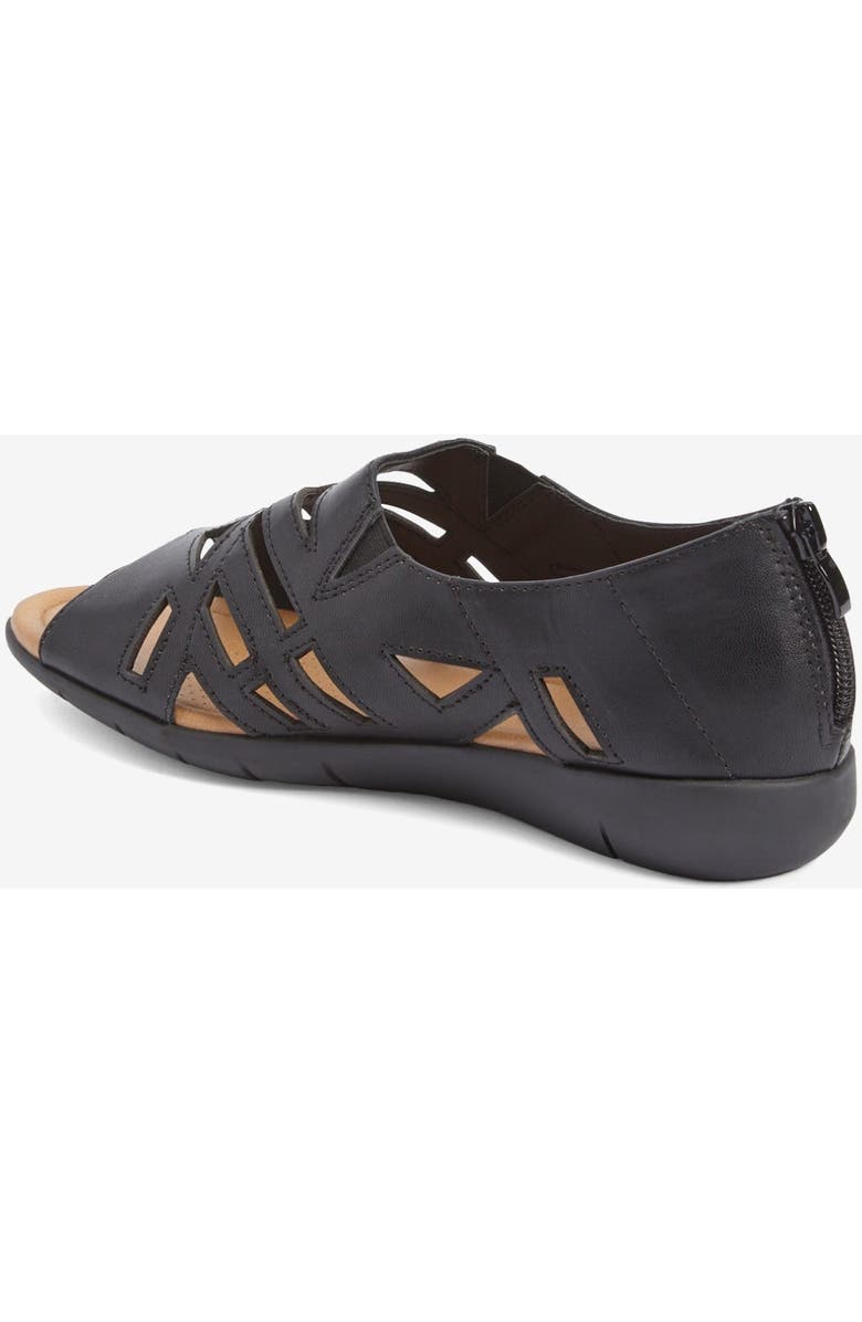 Comfortview The Nyla Gladiator Sandal, Alternate, color, Black