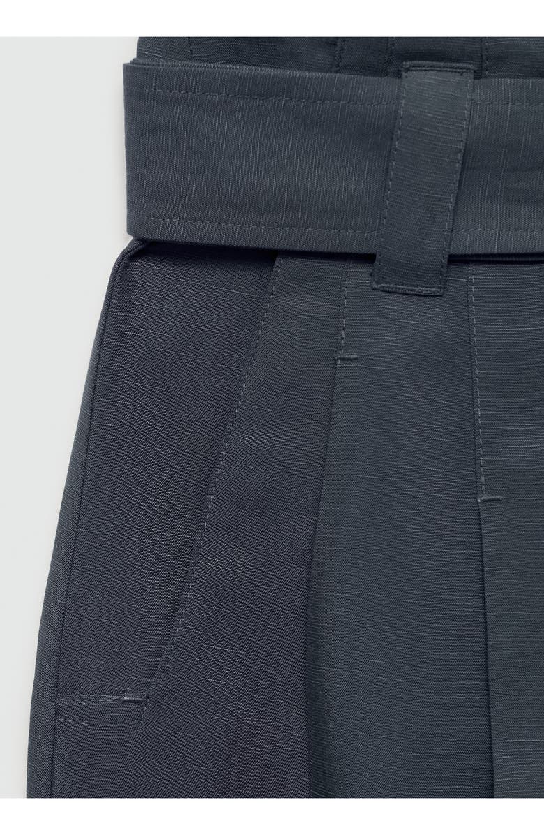 MANGO Belted Ankle Straight Leg Pants, Alternate, color, 