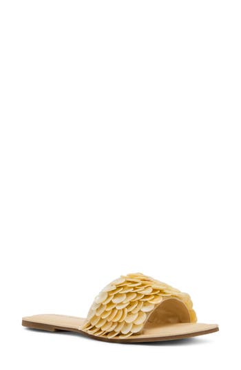 Anne Klein Brianne Slide Sandal in Ivory Shells at Nordstrom Rack, Size 8