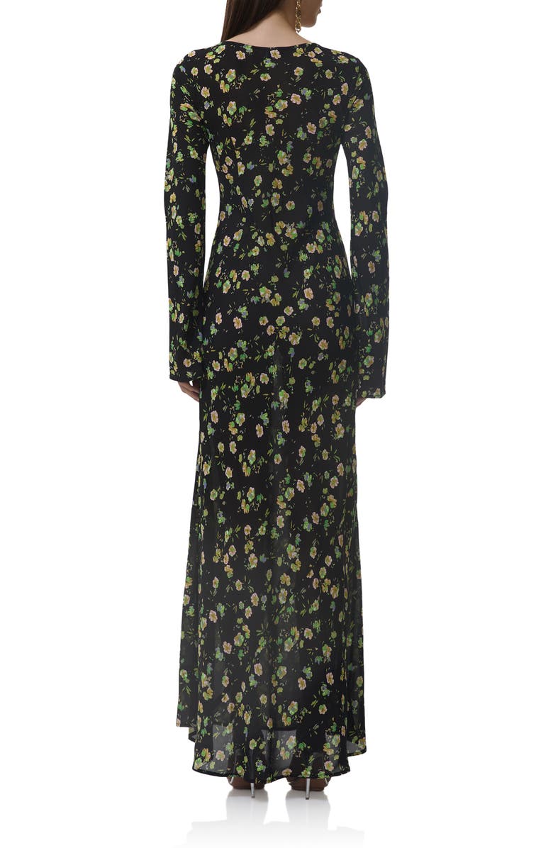 AFRM Jetta Floral Long Sleeve Maxi Dress, Alternate, color, Citrus Daisy