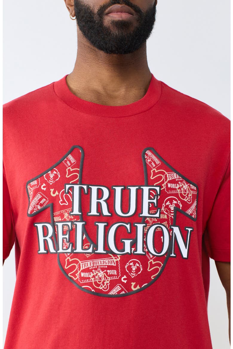 Horseshoe Graphic T-Shirt, Alternate, color, TRV RED