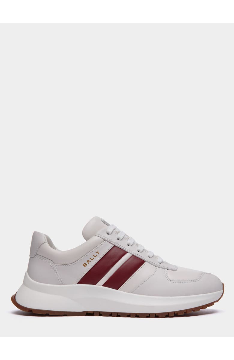 Bally Calf Leather Outline Sneaker, Main, color, White