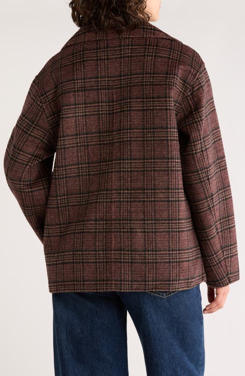 Marine Layer Colette Plaid Peacoat In Brown